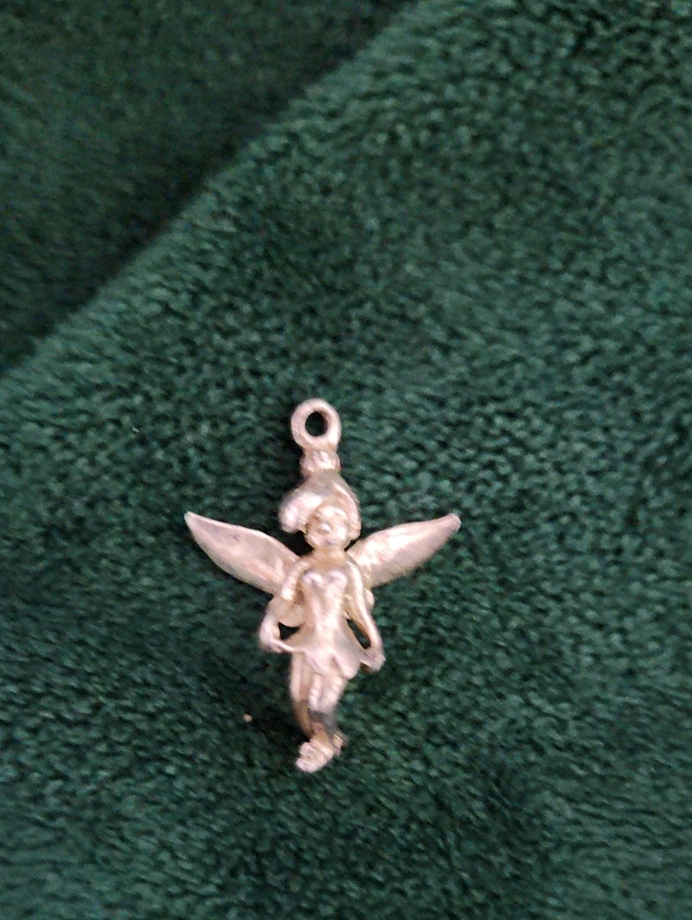 Tinker Bell Fairy Pendant Charm Sterling Silver